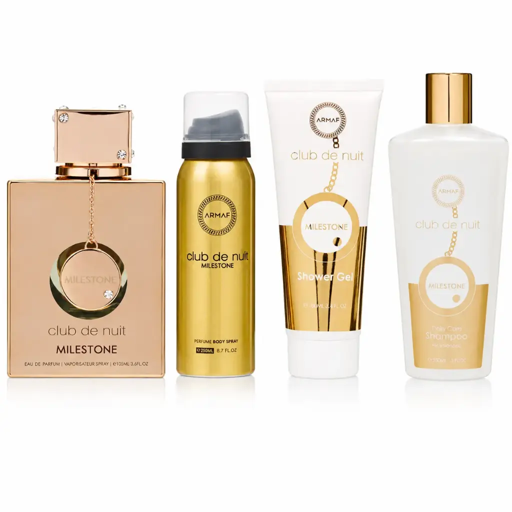 MS-ARMAF CDN CLUB DE NUIT MILESTONE  3.4 EDP SPR + 3.4 BL + 1.7 DEO + 8.4SHAMPOO - 32140
